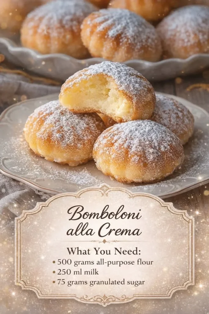 Delicious cream-filled Bomboloni ready to be enjoyed as a sweet treat
