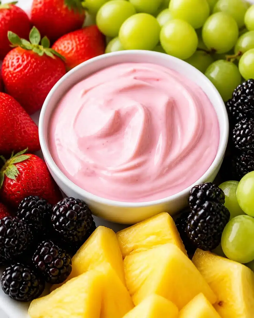 Easy Fruit Dip 1 Delicious easy fruit dip served with a variety of fresh fruits