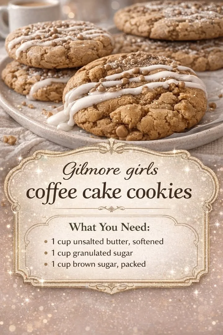 Gilmore Girls Coffee Cake Cookies 1 Delicious Gilmore Girls coffee cake cookies on a plate ready to be enjoyed