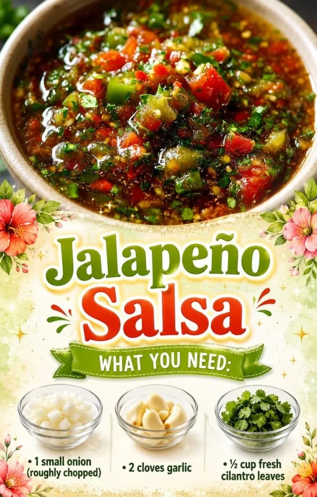 Fresh jalapeño salsa in a bowl with tortilla chips