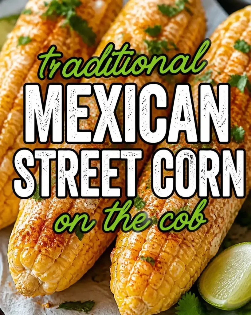 Delicious Mexican-style corn on the cob topped with cheese and spices
