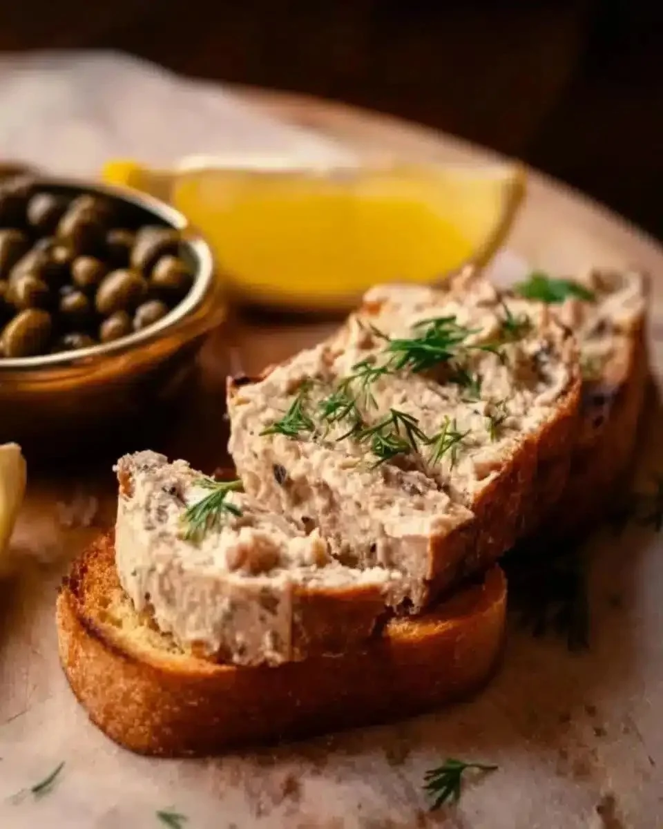 Sardine Pâté 1 Delicious homemade Sardine Pâté served in a bowl with crackers