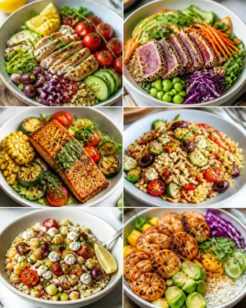Bowl of Southwestern quinoa and black bean salad with fresh vegetables